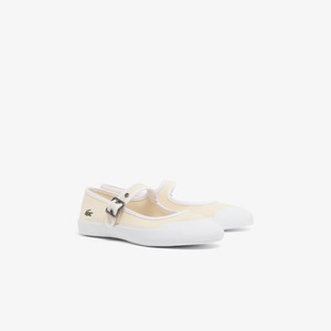 נעלי LACOSTE מידות 36-40.5 לנשים בגוון שמנת