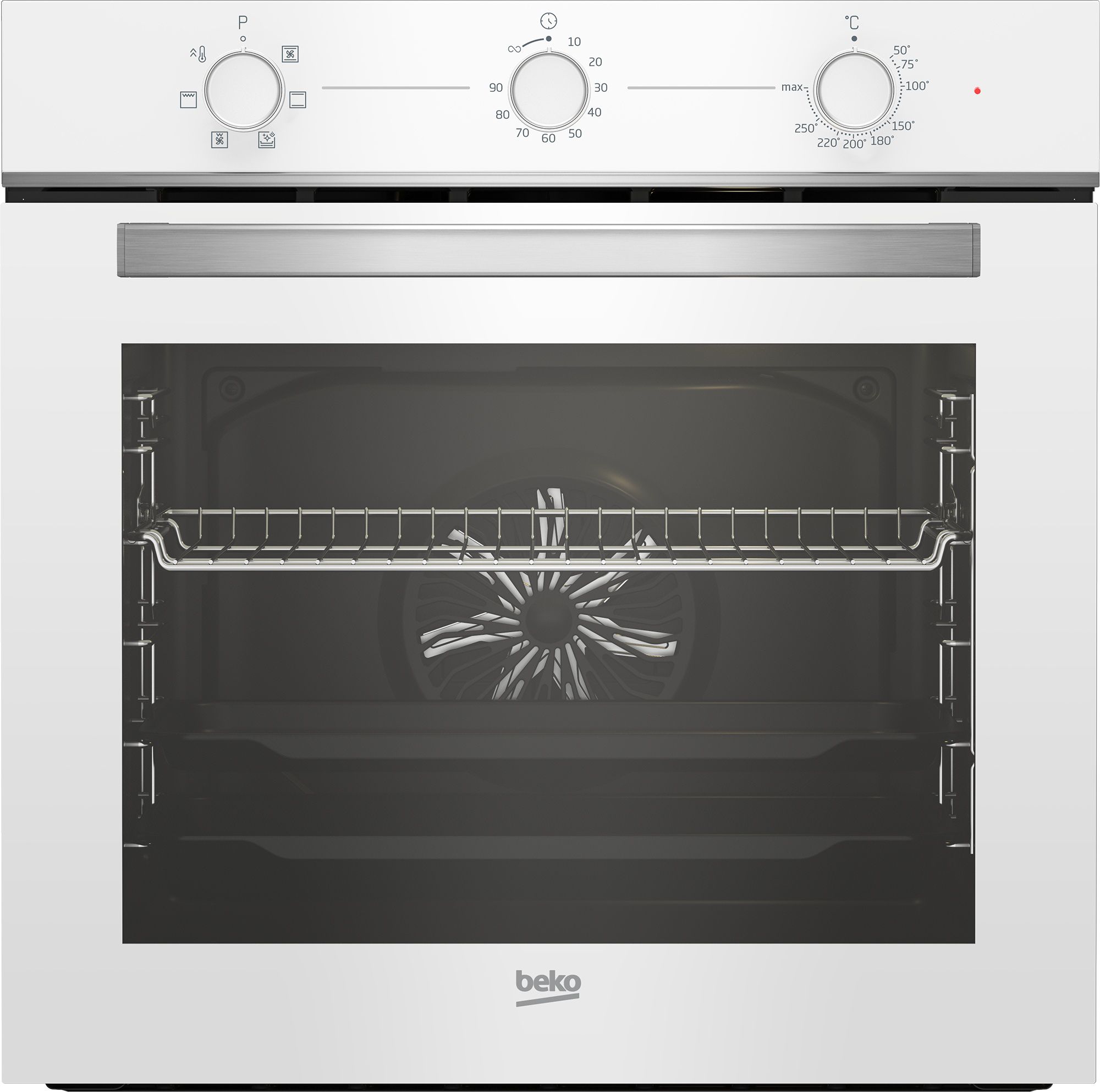 תנור בנוי מכני 72 ליטר דגם BBIE11100W בקו BEKO זכוכית לבנה | יבואן רשמי