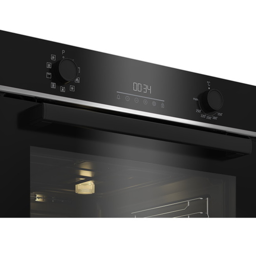 תנור בנוי 72 ליטר דגם BBIM13300X בקו Beko זכוכית שחורה | יבואן רשמי