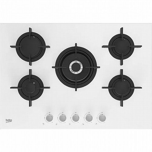 כיריים גז Beko HILW75222SW – ברוחב 75 ס''מ  5 להבות SABAF | יבואן רשמי שנתיים אחריות