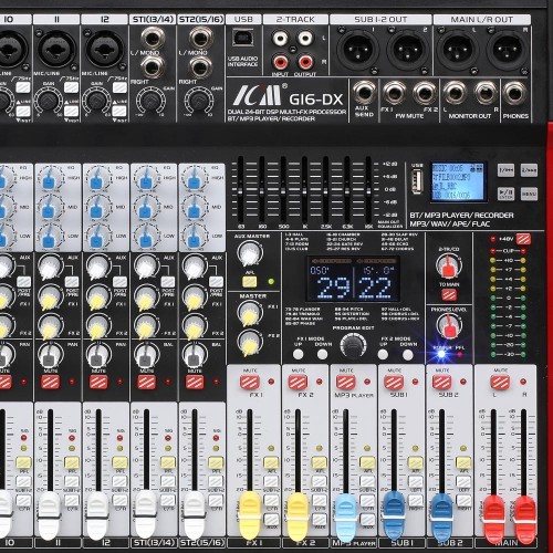 מיקסר 10 מונו + 2 סטיריאו עם אפקטים ICM MIX G16-DX