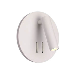 ספוט קיר לקריאה עם הילה אחורית+ מפסקים 3W+6W פוינטר חם עגול שחור/לבן POINTER