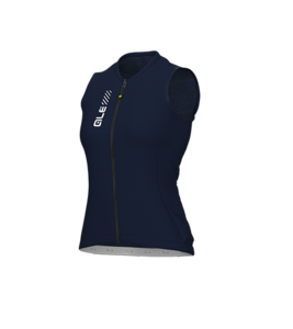 חולצת רכיבת אופניים נשים ללא שרוול PRAGMA COLOR BLOCK LADY SLEEVELESS JERSEY כחול כהה אלסטית טכנית אולטרא לייט מתקדמת ומנדפת מאוד