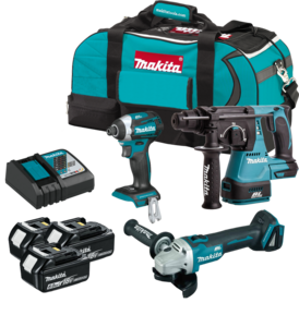 סט 3 כלים 18V נטען עם 3 סוללות 6AH ומטען MAKITA DLX3070TX מקיטה