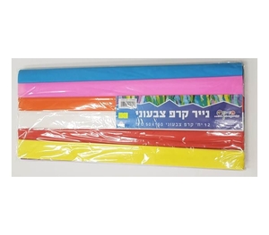 נייר קרפ צבעוני 12 יח