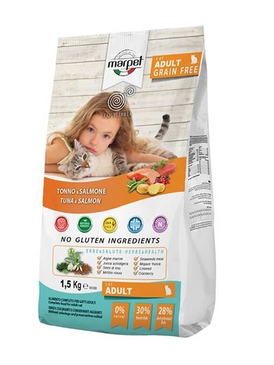 אקוליבריה לחתול בוגר טונה וסלמון 1.5 קילוגרם