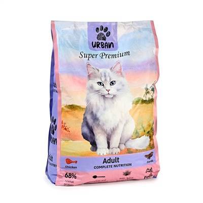 מזון יבש לחתולים אורבן בוגר עוף וחרובים 2.5 קילוגרם