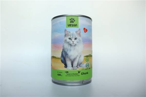 שימורי נתחים אורבן לחתול טונה ועוף 400 גרם