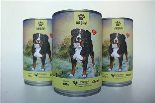 שימורי נתחים אורבן לכלב עוף 400 גרם