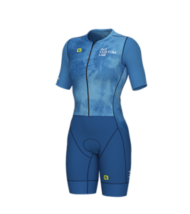 חליפת טריאתלון נשים ALE LADY TRIATHLON SS SUIT כחול אלסטית טכנית אוורירית ומנדפת מאוד