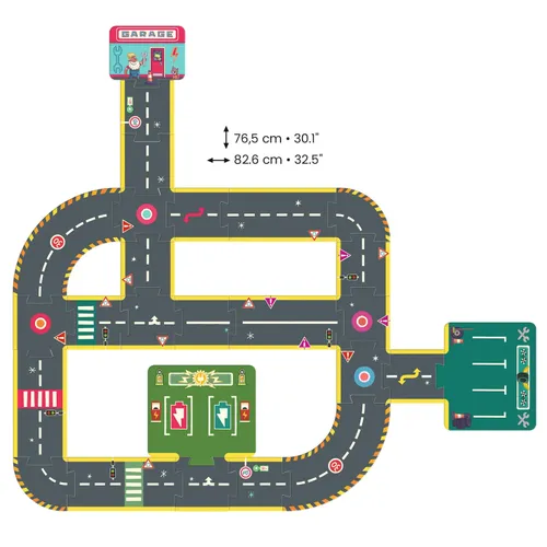 פאזל רצפה - כבישים
