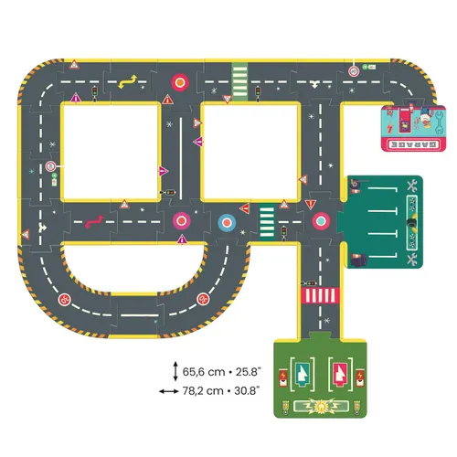 פאזל רצפה - כבישים
