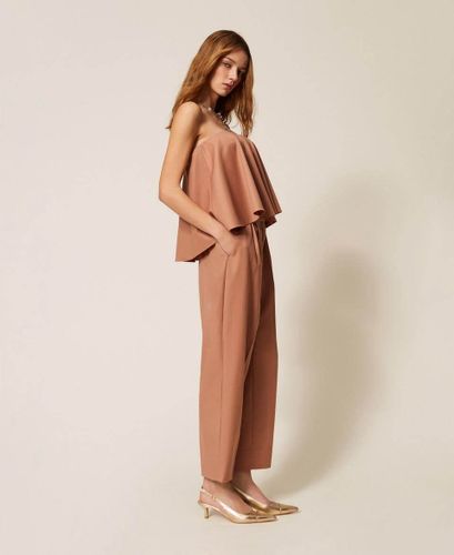 Cool wool cropped trousers