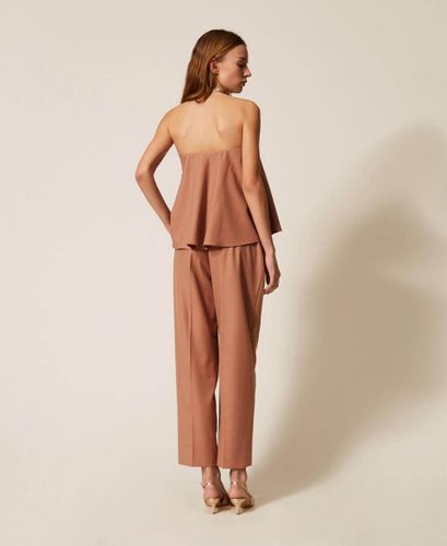 Cool wool cropped trousers