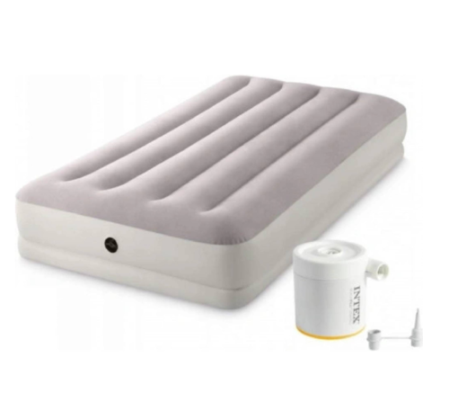 מזרן מתנפח יחיד עם משאבה נטענת לניפוח 64177 INTEX PRESTIGE MID