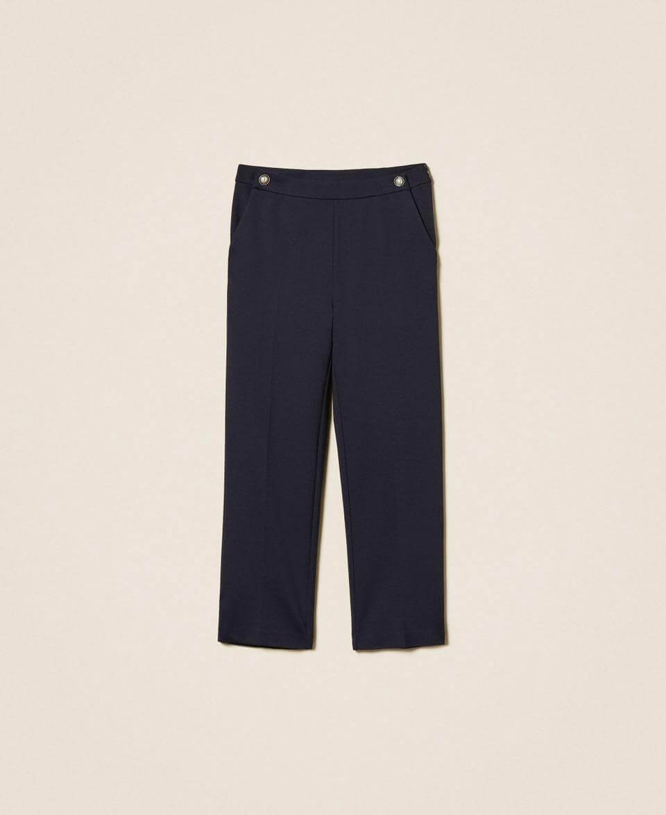 Cigarette trousers with décor