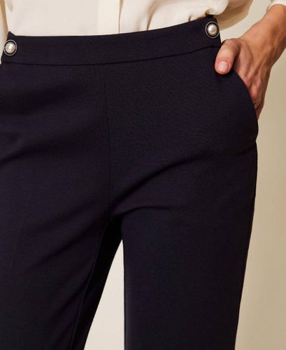 Cigarette trousers with décor