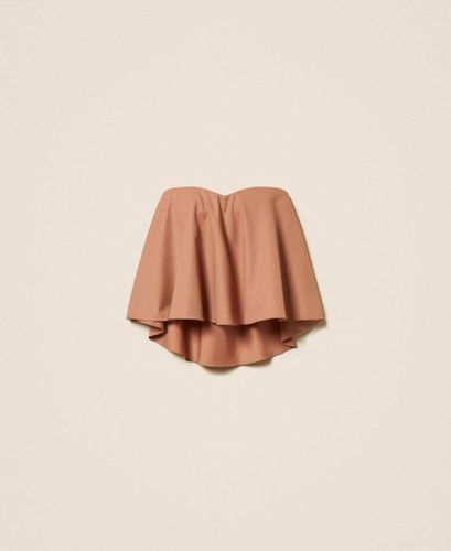 Wool blend bustier top