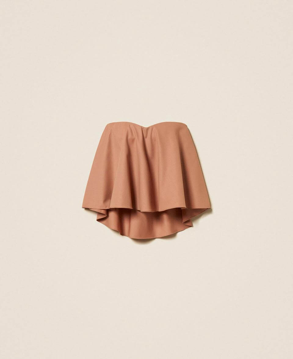 Wool blend bustier top