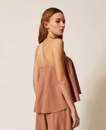 Wool blend bustier top