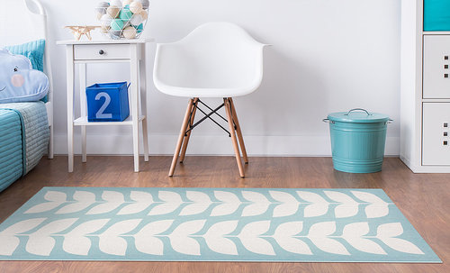 שטיח פעילות מעוצב לחדר ילדים Soft Mat במגע רך - יסמין תכלת