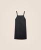 Short duchesse dress with embroidery