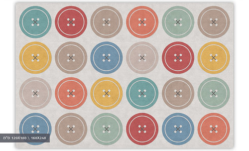 שטיח פעילות מעוצב לחדר ילדים Soft Mat במגע רך - כפתורים צבעוניים