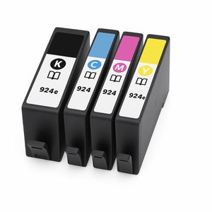 סט מלא 4 ראשי דיו מקוריים בכמות גדולה HP 924E