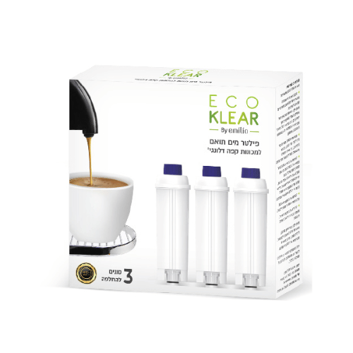 סט 3 פילטרים חלופיים לדלונגי Eco Klear Delonghi