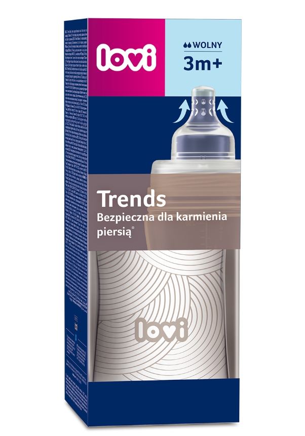 בקבוק האכלה לתינוק Harmony Trends ‏250 מ"ל זרימה איטית 3+ חודשים