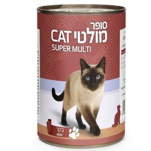 מולטיקט סופר חתול עם בקר 400 ג