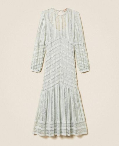 Long striped lace dress