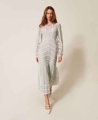 Long striped lace dress