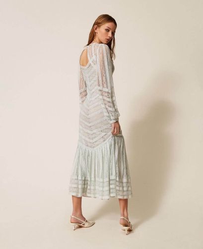 Long striped lace dress