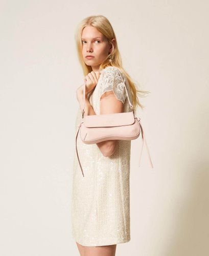 Short bouclé dress with sequins