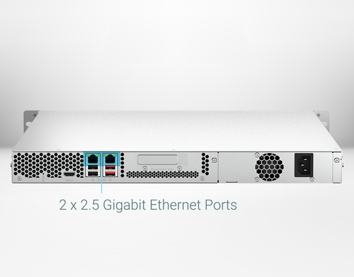 שרת אחסון QNAP TS-464U-RP-8G 4 Bay NAS QC 2.5GbE