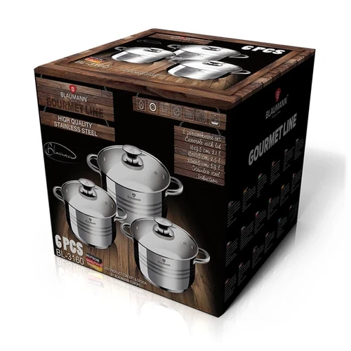 סט סירים 6 חלקים Blaumann Gourmet BL-3160