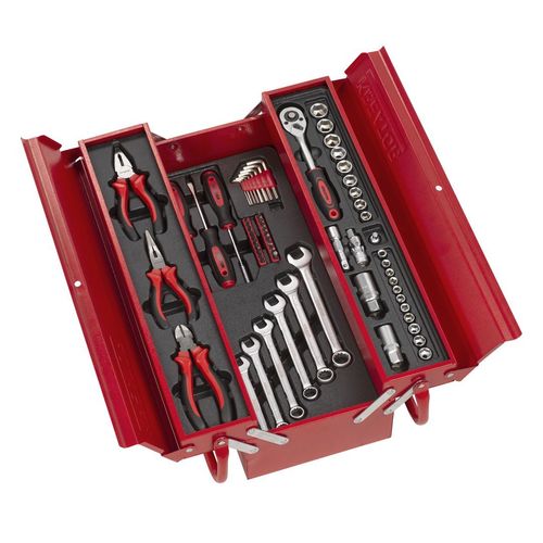 סט כלים מעורב בארגז מתכת 67 חלקים , KRT951017, Mixed tool set 67 pcs