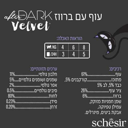 שזיר אפטר דארק מוס עוף וברווז 80 גרם