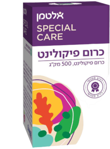כרום פיקולינט | במינון של 500 מק"ג לכמוסה | מכיל 60 כמוסות | Chromium picolinate | כשר פרווה | אלטמן | Altman