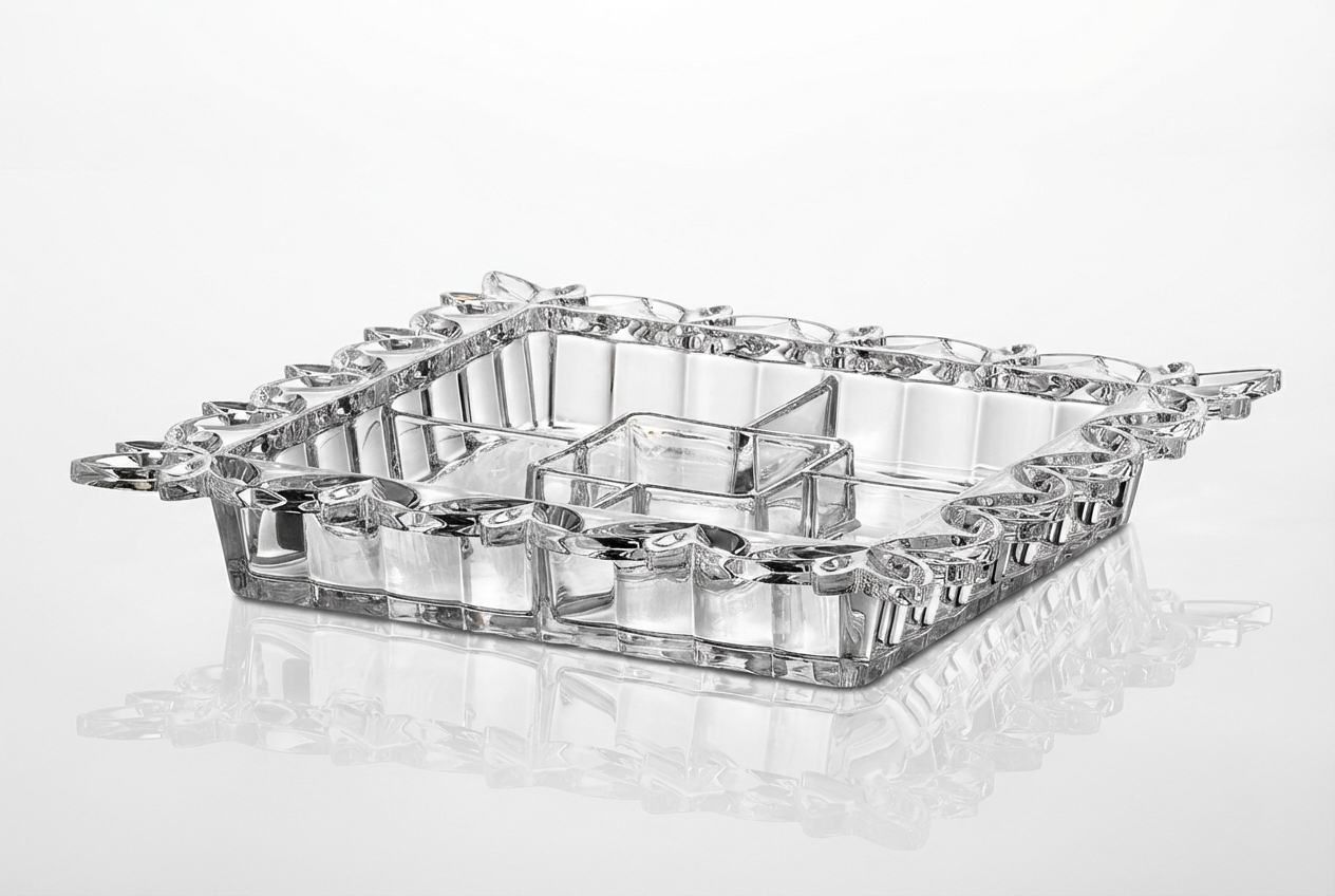 קברט 5 תאים מרובע Pierced 6X36X36 קריסטל בוהמיה