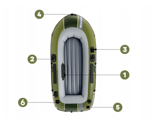 סירת גומי מתנפחת לשני אנשים סיהוק intex 66332 Seahawk 2