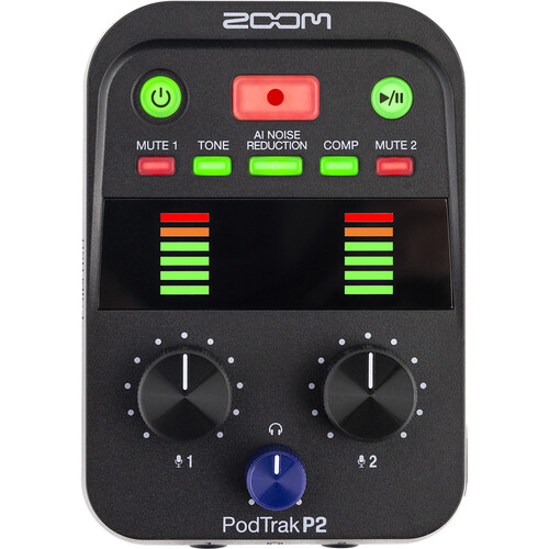 מקליט סאונד קומפקטי Zoom PodTrak P2