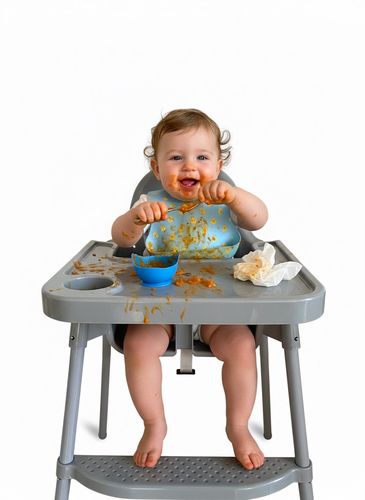 כיסא אוכל “TWINY” 2 מצבי גובה ומגש נשלף צבע אפור