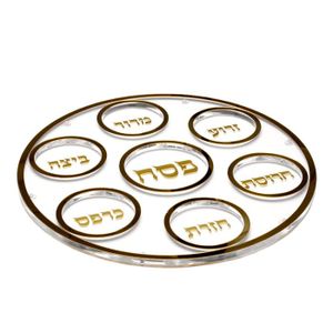 מגש פסח עגול אקריליק