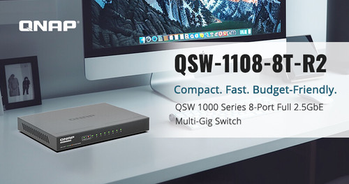 מתג לא מנוהל QNAP 8-Port 2.5GbE QSW-1108-8T-R2