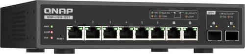 מתג QNAP 8-Port 10GbE QSW-L3208-2C6T Lite Managed