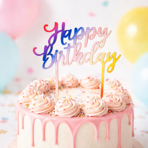 טופר פרספקס HAPPY BIRTHDAY
