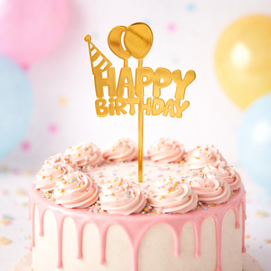 טופר פרספקס HB בלונים זהב