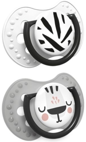 זוג מוצצי סיליקון מהדורת SALT & PEPPER ‏3-6 חודשים Lovi